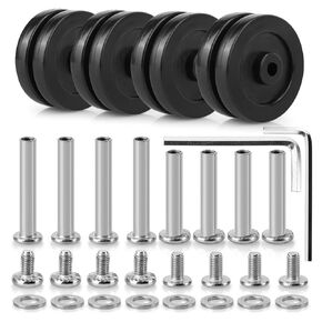 Zoofen Luggage Wheels Replacement 45mm Rubber Suitcase Replacement Wheels Wear-Resistant Repair Wheels for Luggage(ZPF18)