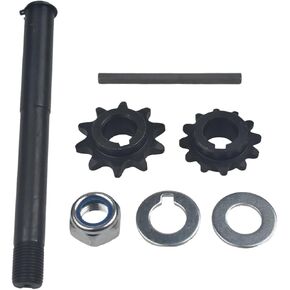 MERZHCHARE Go Kart Torque Converter Jackshaft Tool Kit, 5/8" Jackshaft+10 Tooth #40/41 + 12 Tooth #35 Gear TAV 2 + 3/16" Key + Nut + Washers + Snap Ring