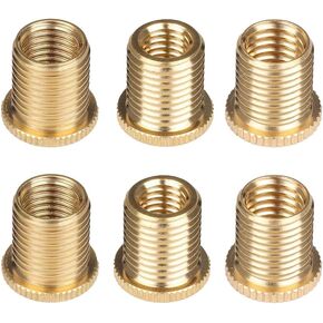 Shift Knob Thread Adapters Universal M8 X 1.25, M10 X 1.25, M10 X 1.5 Fit for Most Manual Gear Shift Head Brass Shift Knob Adapters (6PCS)