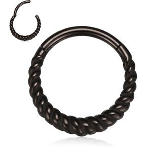 AROWRO Conch Jewelry 16 Gauge Earrings Nose Hoops Surgical Steel Septum Ring Nose Rings Hoops for Men Women Daith Earring Cartilage Tragus Rook Ear Lobe Piercing Jewerly