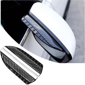 Mandark 2PCS Car Side Mirror Rain Visor Eyebrow, Carbon Fiber Vehicle Rear View Mirror Rain Guard, Rainproof Waterproof Auto Rearview Mirror Cover Accessories, Universal for SUV, Truck, RV（No Mark）