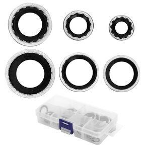 30pcs Car A/C O Rings Kit, 6 Sizes Automotive Air Conditioner Compressor Gaskets Anti-Leak Car Air Conditioner Sealing Gaskets Compressor Accessories for Most Cars Trucks SUVs