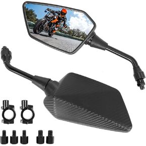 مرايا ATV مرايا جانبية للرؤية الخلفية للدراجة النارية مع مسامير ملولبة M8 M10، مرايا الرؤية الخلفية للدراجة النارية متوافقة مع الدراجة والسكوتر وATV وUTV والدراجة الترابية والمزيد in Kuwait