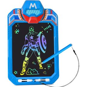 10 Inch LCD Writing Tablet for Kids, Alien Warrior Design Drawing Tablet, Doodle Board Pad for Learning, Toy Gift for Boys 3-6 Years Old (Red)