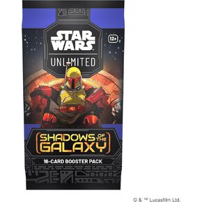 Star Wars: Unlimited Trading Card Game Shadows of The Galaxy Booster Pack - Fast-Paced Trading Card Game for Kids and Adults, Ages 12+, 2+ Players, 20 Minute Playtime, Made by Fantasy Flight Games