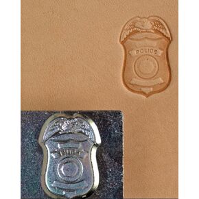 Police Badge Craftool 3-D Stamp Tandy Leather 8595-00