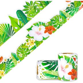 66ft 2 Rolls Shamrock Bulletin Board Borders Clover Boho Rainbow Theme Irish St. Patrick's Day Decorations Paper Border Trim for Classroom School Blackboard Office Chalkboard Themed Party Wall Decor