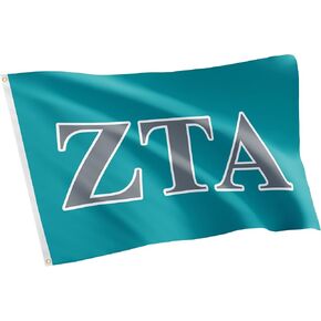Desert Cactus Zeta Tau Alpha Flag letter Sorority Greek Banner Large 3x5 feet