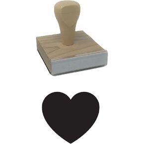 Infusion Heart Rubber Stamp, 2 X 2'' Wood Stamp
