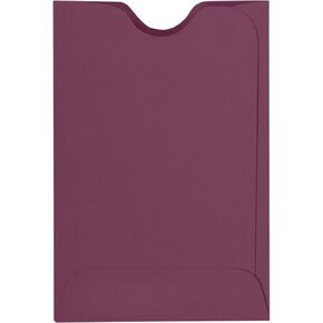LUXPaper Credit Card Sleeves | 2 3/8" x 3 1/2" | Vintage Plum | 80lb. Text | 50 Qty