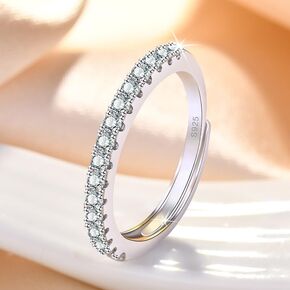 LRGKMCWTOB Fashion 925 الفضة الاسترليني مكعب زركونيا خاتم وعد الزفاف للحبيب، مصنوع يدويًا أنيق مكعب زركونيا حجر قطع خاتم الوعد بيان الماس سحر تكويم زوجين نمط حلقة 2