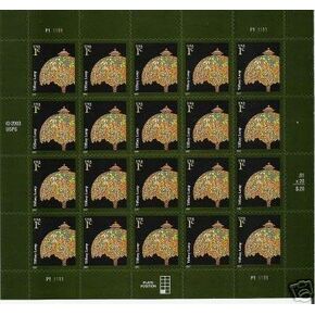 TIFFANY STAMP Lamp Pane 100 x 1 One .01 Cent US Unted States Postage stamps