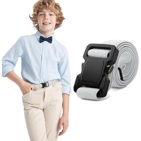 SUOSDEY Kids Elastic Adjustable Belt Easy Clasp Alloy Buckle Stretch Belt Uniform Daily School Toddlers Boys Girls