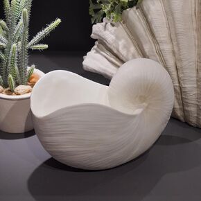 Braxio Modern Home Decor Sea Shell - Beach Themed Bathroom Home Indoor Resin Seashell Planter Pots Shelf Decor 12.25 * 6.25 * 8.25 Inch