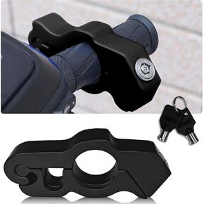 Motorcycle Lock, Motorcycle Accessories Heavy Duty Motorcycle Throttle Locks Anti Theft, Motorcycle Brake Grip Lock, Adjustable Handlebar Lever Locking for Motorcycle, Bike, Dirt Bikes (Black)