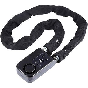 Bluetooth Smart Chain Lock Bike/Motorcycle/Gate/Door Keyless Lock with Anti Theft Alarm 110dB Phone APP Control(Black 31.5 Inch)