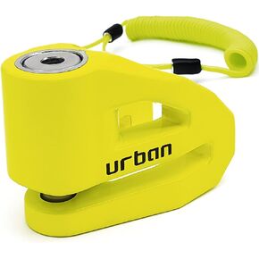 Urban UR206Y Motorcycle Disc Lock, More Visible, More Deterrent, ø6mm/0.23in Lightweight Design, Compact and Effective Security, Universal Anti Theft Wheel Brake Lock for Motor Scooter Electric Bike
