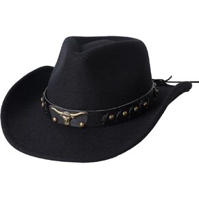 Jastore Western Cowboy Hat for Kids Boy Girl Classic Cowboy Cowgirl Dress Up Hat with Buckle Belt