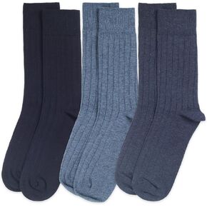 COTTON DAY Men's Premium Soft Combed Cotton Trouser Dress Socks Seamless Toe Black Gray Blue Argyle Striped Shoe Size 8-12