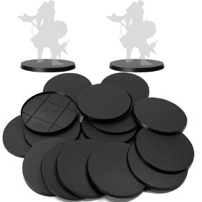 Evemodel 15pcs 100mm Round Bases for Wargames Table Top Military Simulation Scene ABS Plastic