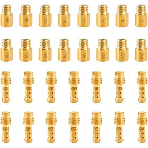 30 Pcs Main Jet and Pilot Slow Jet Kit Fits for VM18 VM20 VM22 VM26 VM24 VM28 VM30 VM32 VM34 VM36 VM38 VM44 Carbs