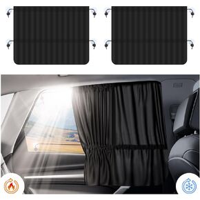 2PCS Car Window Shades,Suction Cup Mount Car Side Window Sun Shade for Sun Protection,Universal Window Covers for Privacy Car Accessories Interior for Most Cars Trucks SUVs