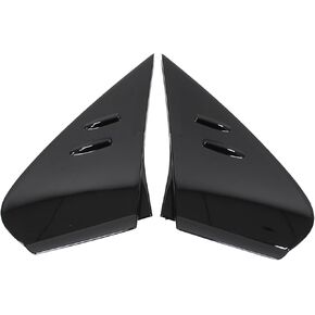 MOTOKU Pair Left and Right Glossy Black Door Side View Mirror Corner Triangle Flag Molding Fender Cover Trim for Toyota Prius 2016-2021