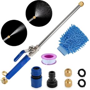 2024 Upgraded Jet Nozzle Power Washer for Garden Hose,Hydro Jet Power Washer Tools with 3 Hose Nozzles, 2-in-1 High Pressure Washer Wand Attachments for Car Garden Watering Window Pet Washing