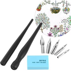 Manga Comic Drawing Painting Kit Tool Set with 2 Pen Holders, 5 Nibs for Varied Painting Needs Art Drawing Tools for Cartoonists