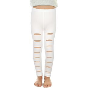 Noomelfish Girls Ripped Leggings Stretch Cutout Distressed Yoga Pants(5-12 Years)