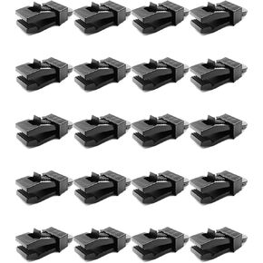 Tarp Clips Heavy Duty Lock Grip - 20 Pcs Tent Clip, Tarp Clamp, Tarp Hold Down Clips, Awning Tarp Clamps for Canopy Outdoor Camping (Black)