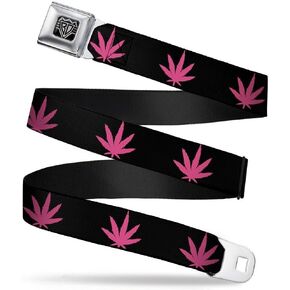 BUCKLE-DOWN INC. Unisex-Adults Buckle-Down Seatbelt Belt Weed Regular