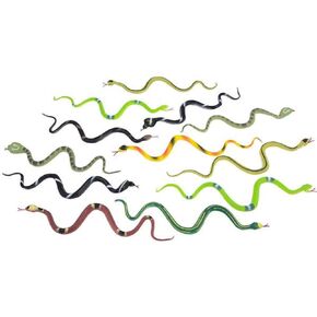 Rhode Island Novelty 6 Inch Rain Forest Snakes Set of 12