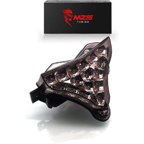 MZS Motorcycle Tail Light, LED Integrated Turn Signal Blinker Smoke Lens Compatible with YZF R1 2009-2014