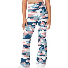 Girls' Flare Leggings Flare Yoga Pants High Waist Bootcut Bell Bottom Leggings for Kids Dance Workout Casual Pant