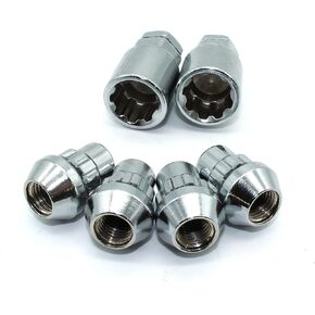 TMAX Anti Theft Wheel Lock Lugnut Key Set 12mm (15/32 Inch) x 1.50mm (1/16 Inch) Thread Size (Pack of 4 + 2 Keys)