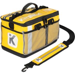 KitBrix Large Gym Bag - Waterproof Sports, Travel & Outdoor Duffle Bag - Kit & Equipment Bags for Football, Soccer, Swimming, Cycling, Running, Triathlon, Baseball, Hockey - Yellow