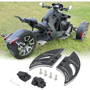 Upgraded Bat-Shaped Brake Pedal for Can Am Ryker, Wider Design Larger Extended Brake Foot Rest Pegs Floorboards for Can-Am Ryker 600 900 Sport & Ryker Rally Edition All Models