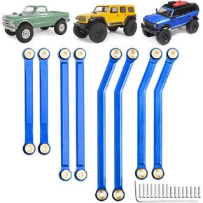 HobbyPark High Clearance Links Set Upgrades for Axial SCX24 C10 AXI00001 Wrangler JLU AXI00002 Bronco AXI00006 1/24 RC Crawler Car (Black)