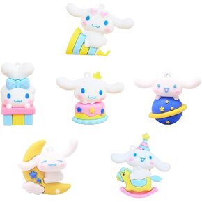 6 Pcs Kawaii Anime Cake Topper,Educatgame Cute Anime Figures Set, Great for Theme Birthday Party Decoration Supplies,Keychains,Anime Fans or Friends Gifts (Style 1)