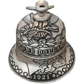 Morgan Silver Dollar Bell, Witch Bells, Silver Bell Collectibles Home Decor Craft Ornaments