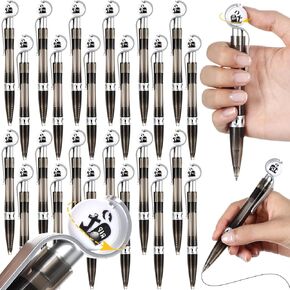 24 Pcs Halloween Pens Halloween Ballpoint Pens Bulk Retractable Black Ink Pen Spooky Halloween Gel Ink Pens for Adults Halloween Theme Party Supplies Office(Black,Ghost)