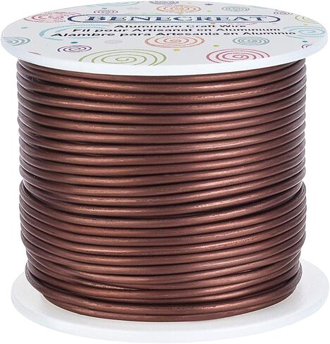BENECREAT 12 Gauge Matte Jewelry Craft Wire 100 Feet Tarnish Resistant Aluminum Wire for Beading Sculpting Model Skeleton Making (Black, 2mm) in Saudi Arabia