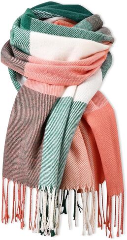 وشاح شتوي نسائي - وشاح بطانية طويل منقوش للنساء، وشاح باشمينا ناعم للطقس البارد in Kuwait