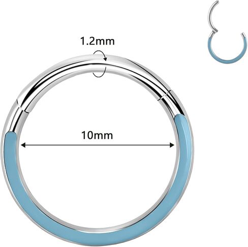 حلقات ثقب متمحورة الأطواق 16G ASTM F136 التيتانيوم سلس يتوهج في الظلام حلق الأنف ثقب المجوهرات للأنف الحاجز الغضروف الحلزون الزنمة Daith الفص الفرس هوب ثقب خواتم 1 قطعة in Saudi Arabia