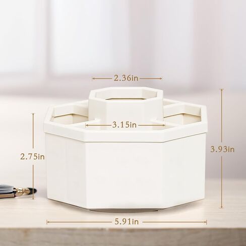 Pen Holder for Desk, 360-Degree Rotating Desk Organizers and Accessories, Cute Pen Cup with 5 Slots for Office, Makeup Table and Art Supply Use(Pink) in Saudi Arabia