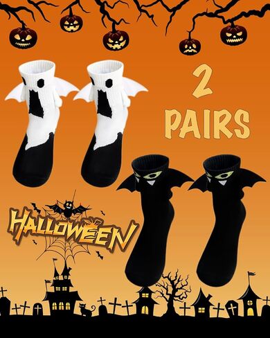 Novel Magnetic Holding hands Socks for Men Women and kids, Creative Magnetic Design,2 Pairs in Saudi Arabia