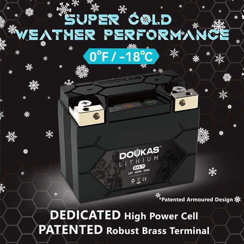 DKL14 550A LiFePO4 Motorcycle Lithium Battery, 12V 4Ah Powersports Battery, Compatible Jet Ski, Quad, Lawn Mower, ATV, UTV, Scooter, Generator Battery, Snowmobile in Saudi Arabia
