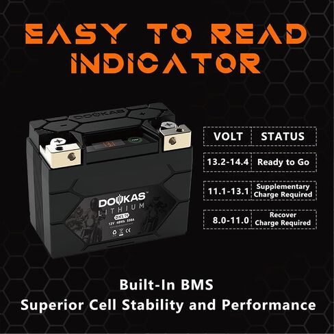 DKL14 550A LiFePO4 Motorcycle Lithium Battery, 12V 4Ah Powersports Battery, Compatible Jet Ski, Quad, Lawn Mower, ATV, UTV, Scooter, Generator Battery, Snowmobile in Saudi Arabia
