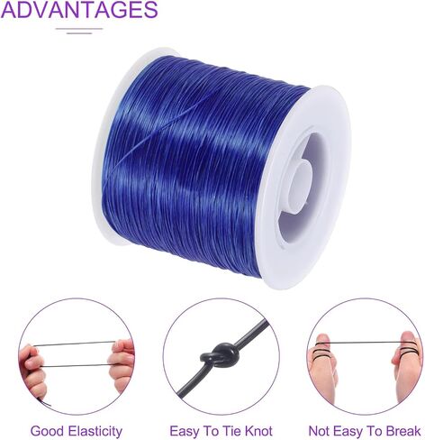 DMiotech Elastic String for Bracelets, 1.5mm Stretchy Strings Stretch Bead Cord Black String Thread for Jewelry Bracelet Making Necklaces Beading DIY Craft, 55m/60 Yards in Saudi Arabia